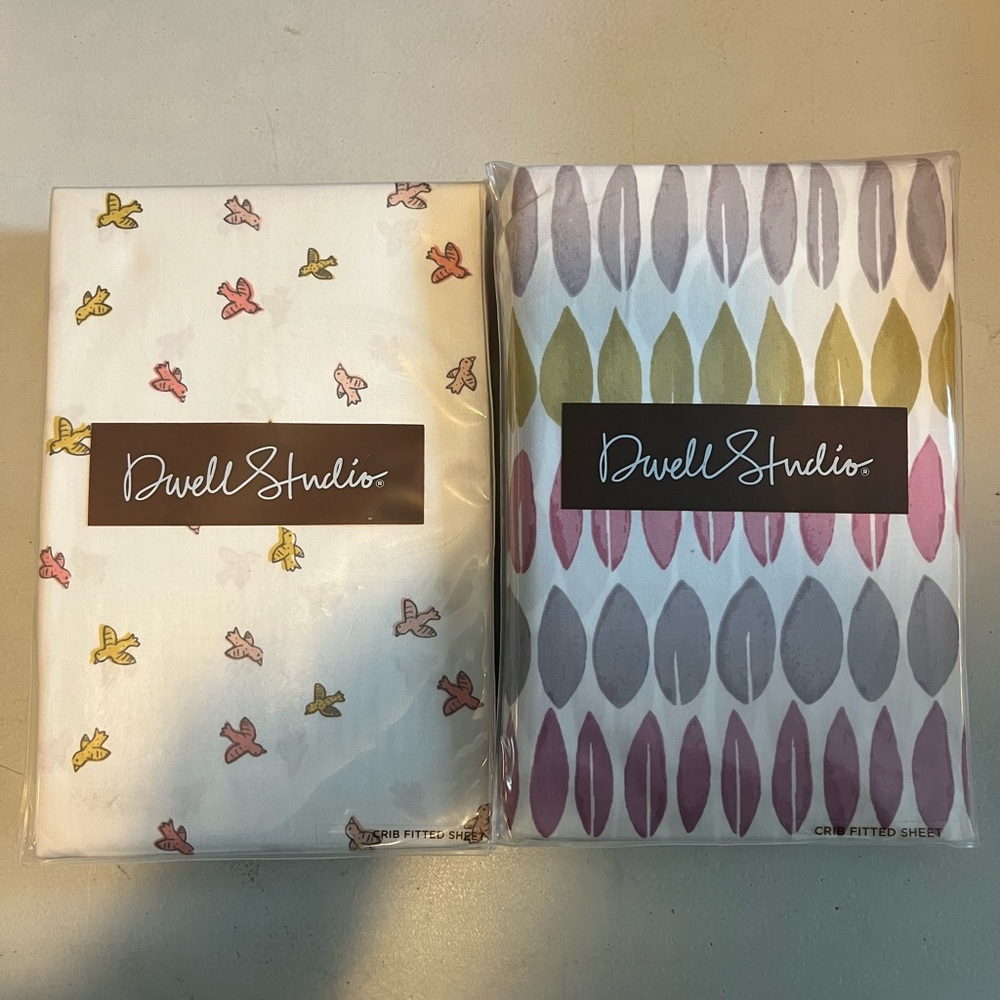 Two new baby crib fitted sheets